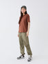 LC Waikiki Women's Elastic Waist Straight Parachute Trousers